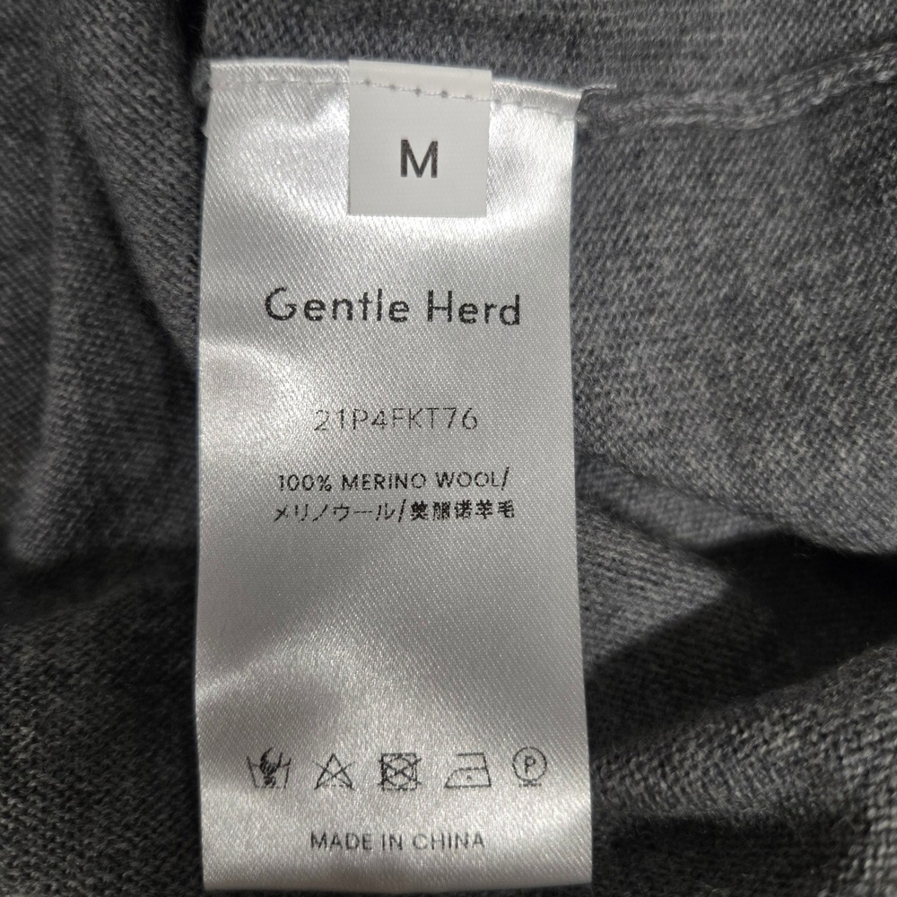 Gentle Herd Gray 100% Merino Wool Mock Neck Sweater Womens Size M - Picture 4 of 9